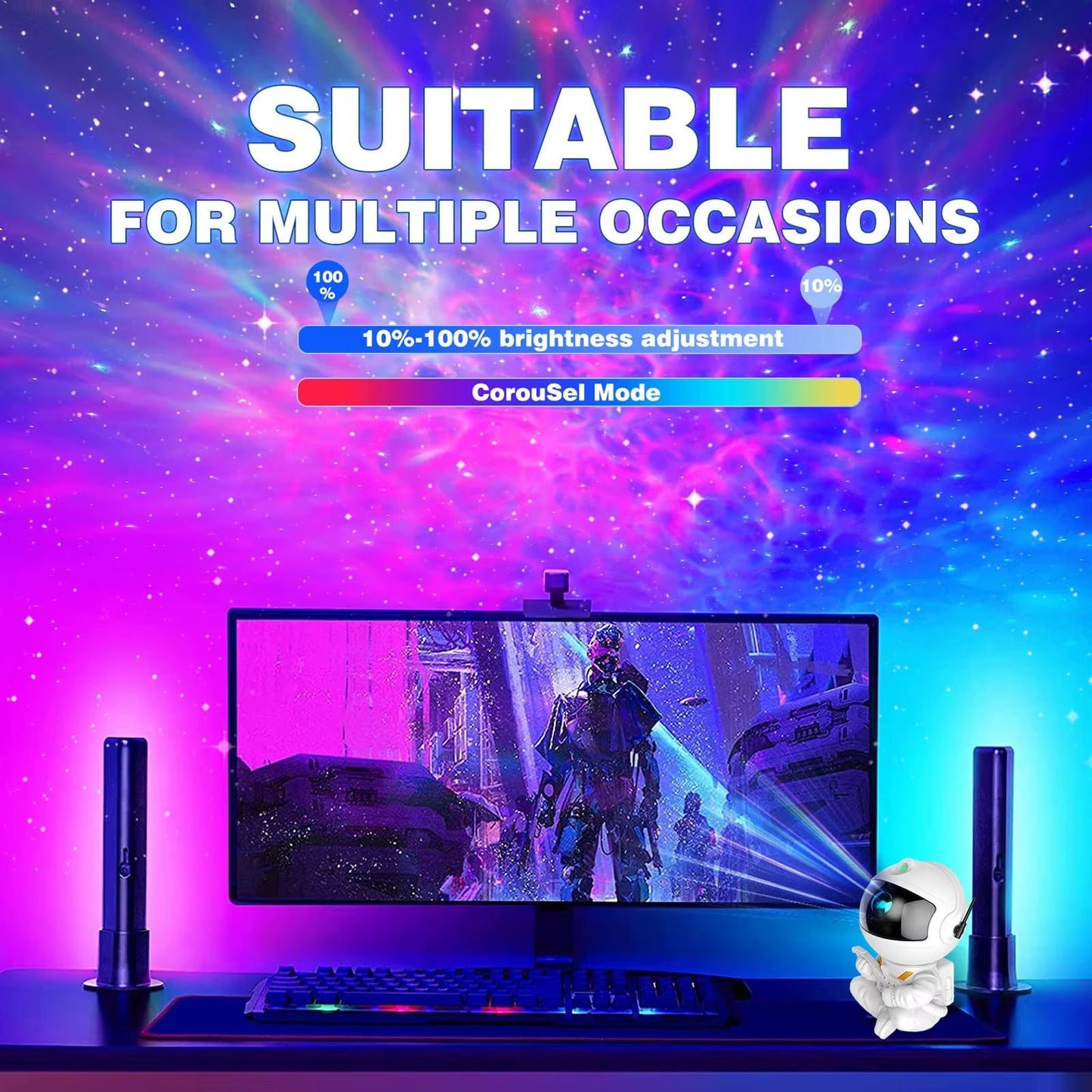 Astronaut Galaxy Projector Night Light for kids - Stellaries