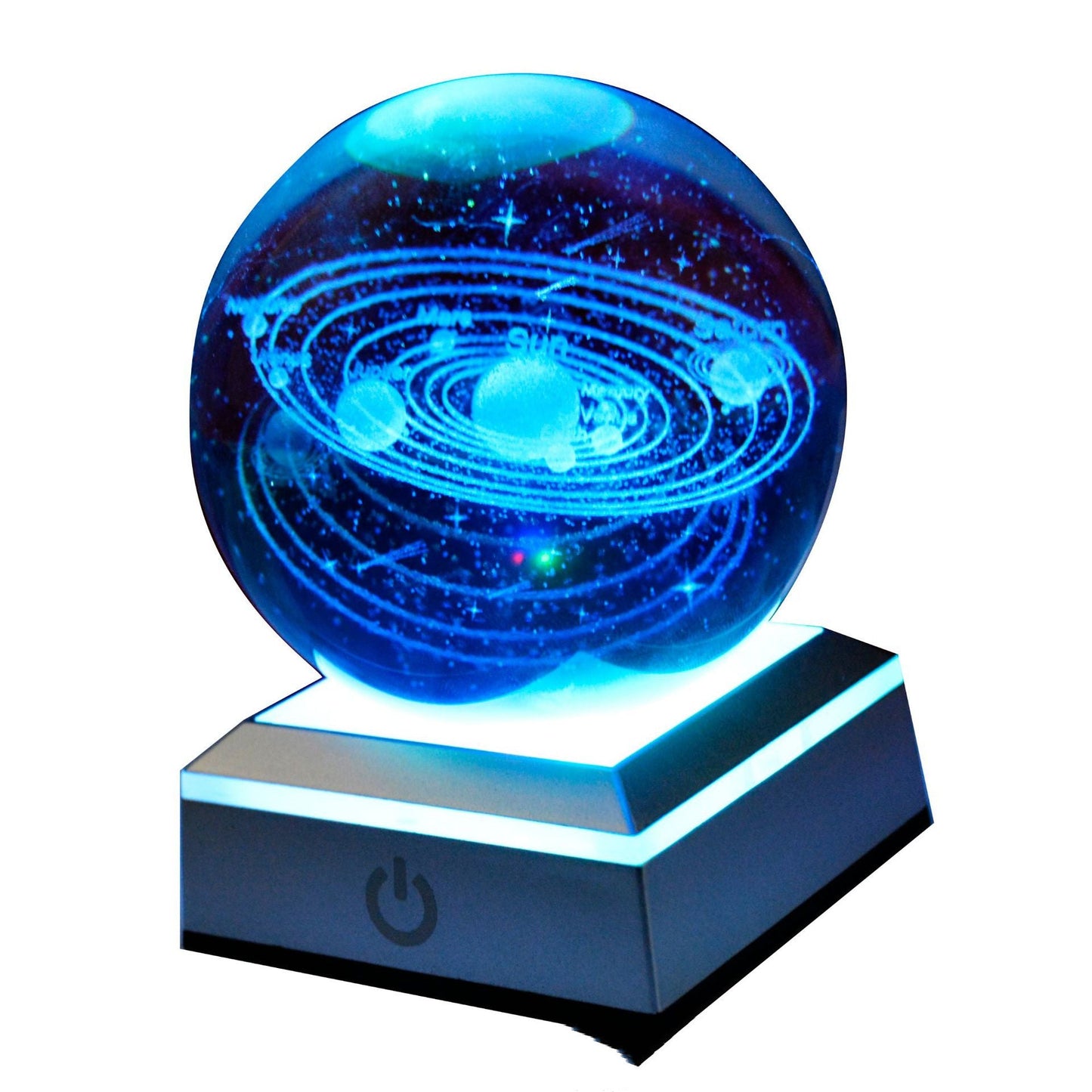 Crystal Inner Carved Ball Pluto Solar System Universe Star Series - Stellaries