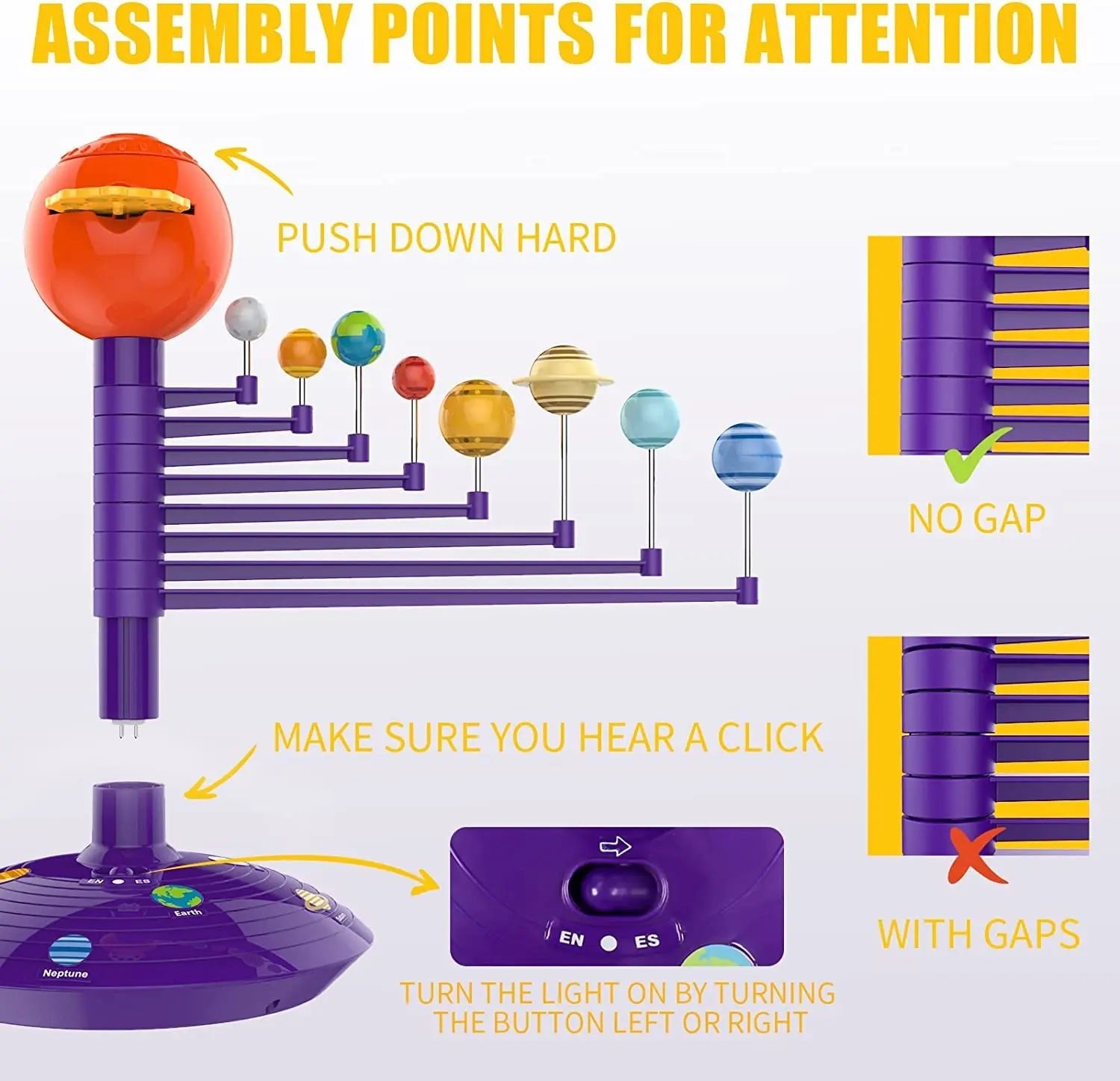 Educational Solar System Projector for Kids - Stellaries